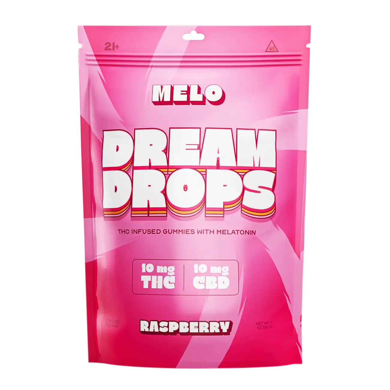 melo-dream-drops-gummies-10mg-thc-10mg-cbd-raspberry-flavor