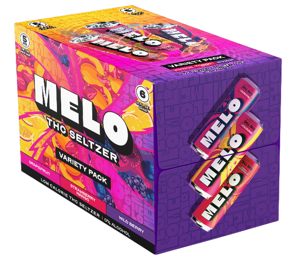 Variety Pack THC Seltzer | Premium Weed Drinks - 5mg THC Melo Seltzer